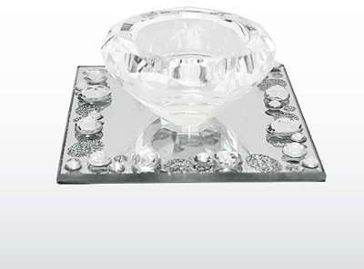 Bougeoir miroir strass