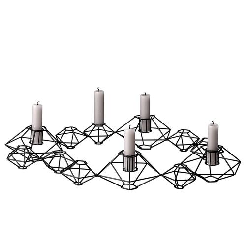 Pernille - Bougeoir - noir mat Bougie 2cm Pernille - Bougeoir - noir