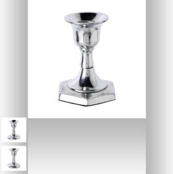 2 BOUGEOIRS M TAL ARGENT 8CM 2 BOUGEOIRS M TAL ARGENT 8CM