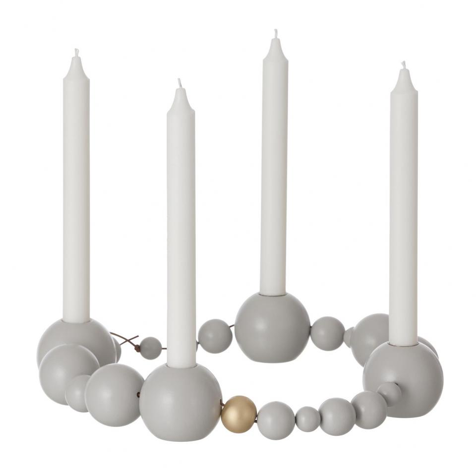 String - Bougeoir - gris/or