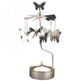 Bougeoir carrousel papillons