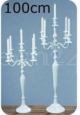 Chandelier Victoria 5 flammes blanc 100 cm Chandelier Victoria 5 flammes