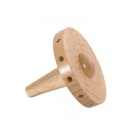 Mini bougeoir à clipser sur branche, bougie rouge