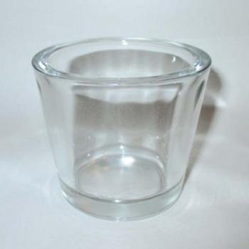 Bougeoir photophore en verre épais