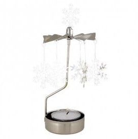 Bougeoir carrousel flocons de neige