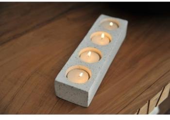 Porte bougies blanc