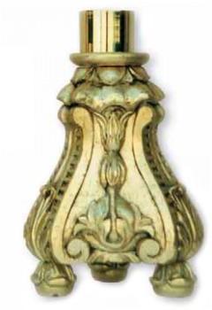 Chandelier en bois feuilles d or h 17 cm Chandelier en bois feuilles