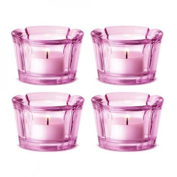 Grand Cru - Lot de 4 bougeoirs - rose
