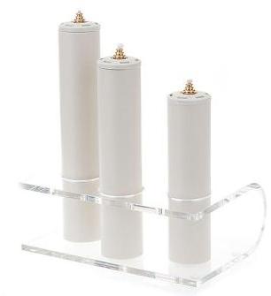 Chandelier plexiglas transparent trois places Chandelier plexiglas transparent