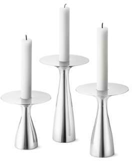 Bougeoirs Alfredo lot de 3 acier inoxydable Bougeoirs Alfredo lot de 3