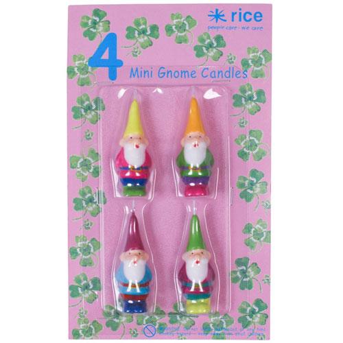 Mini bougies Nains de jardin (lot de 4) Rice Haute