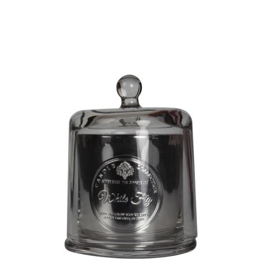 Bougie parfum White Fig cloche en verre (D.10,5xH1