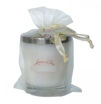 Bougie Organza parfum Musc Blanc de Lumières du