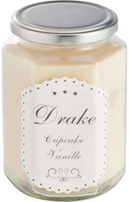 Bougie parfumée senteur cupcake vanille H14 5cm Bougie parfumée senteur cupcake