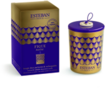 Bougie parfum Rechargeable figue noire ESTEBAN 170