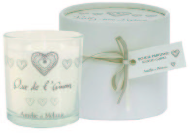Bougie ronde parfumée Que de l?amour ? 140 gr