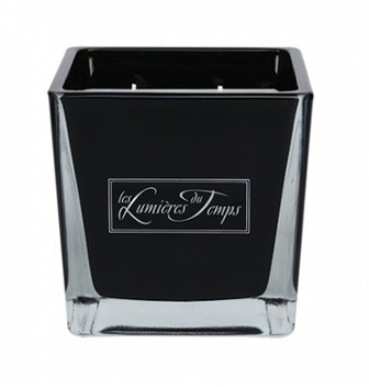 Bougie carrée Luxe Ambre Noire de Lumières du temp