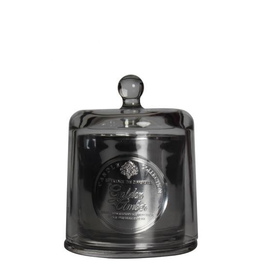 Bougie parfum Golden Amber cloche en verre (D.10,5