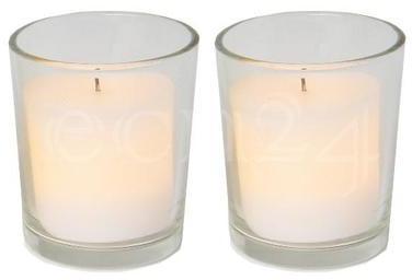 Lot 2 bougies LED cire véritable effet scintillant