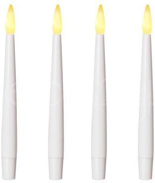 Lot de 4 bougies cierge LED 16cm effet scintillant