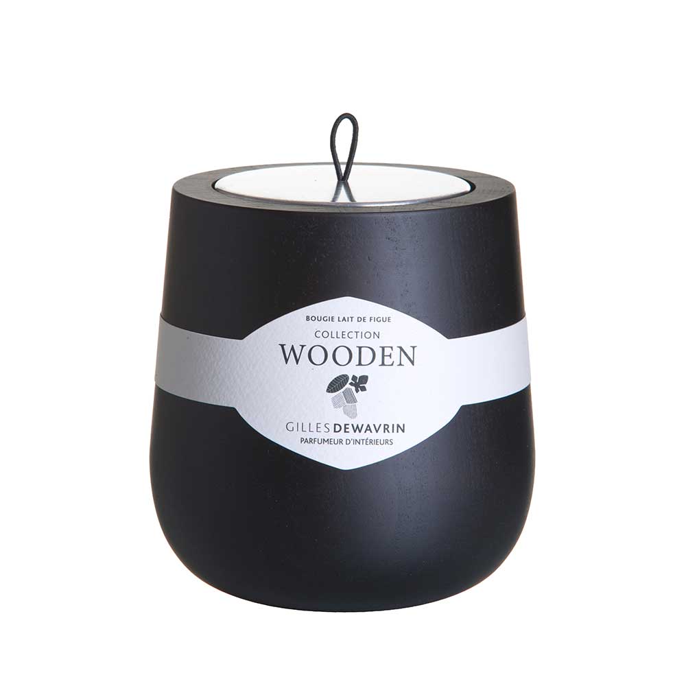 Hypsoe - Bougie wooden noire Lait de Figue Hypsoé