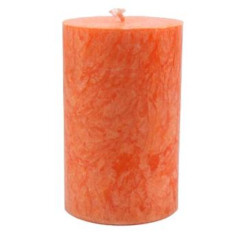 Grande Bougie cylindre Orange en stéarine 100 végétale Grande Bougie cylindre Orange