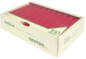 Bougies Gothiques Rouges - Bolsius - 254mm - 100 P