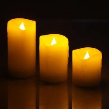 3 Bougies LED effet flamme 3 Bougies LED effet flamme
