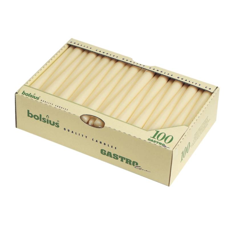 Bougies Gothiques Ivoires - Bolsius - 254mm - 100