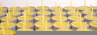 Lot de 32 bougies chauffe-plat en cire dabeille