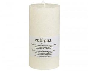 EUBIONA Bougie Cylindrique en Stéarine - Blanc -74 EUBIONA Bougie Cylindrique