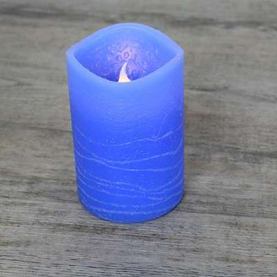 Bougie LED Rustique Bleu