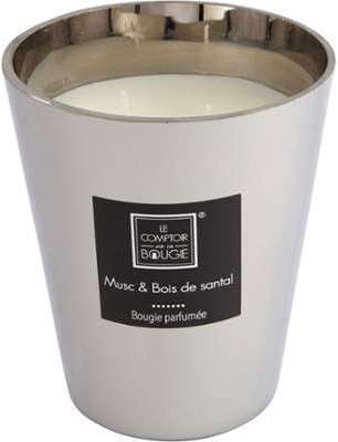 Bougie double mèche parfumée senteur musc h16cm Bougie double mèche parfumée