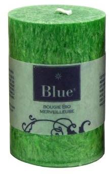 Petite Bougie cylindre Verte en stéarine 100 végétale Petite Bougie cylindre Verte