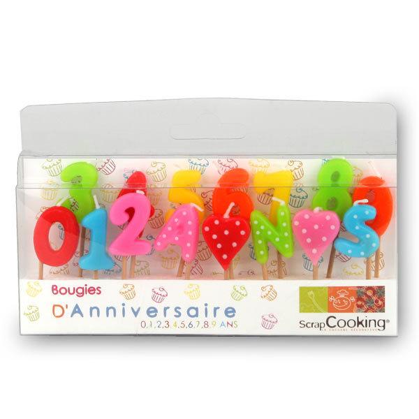 Bougies danniversaire - de 0 à 9 - Bougies danni