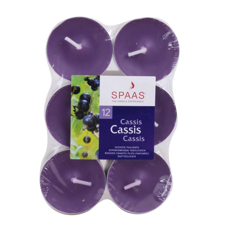 12 bougies chauffe-plat parfum cassis