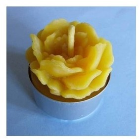 Bougie chauffe-plat en cire dabeille Fleur 1