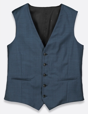 Gilet De Costume Homme Bleu Grise