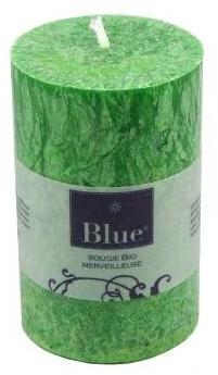 Grande Bougie cylindre Verte en stéarine 100 végétale Grande Bougie cylindre Verte