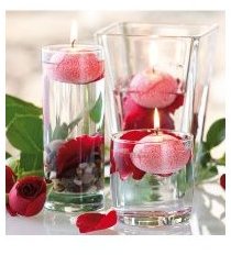 10 Bougies flottantes au parfum de rose 10 Bougies flottantes au parfum
