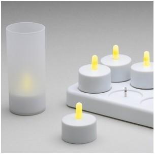 8 bougies LED rechargeables et photophores 8 bougies LED rechargeables
