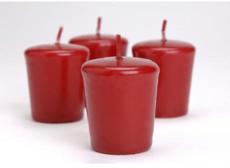 Lot 4 bougies votives rouge Amadeus