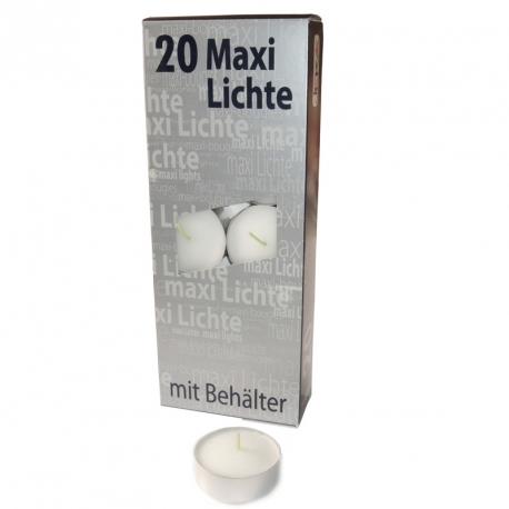 Pack 20 bougies chauffe-plat grande taille diamètr