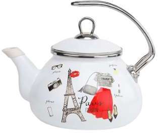 Bouilloire en acier émaillé décoré 2L Paris nouvea
