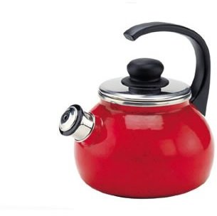 Ibili 961920 - Bouilloire sifflante rouge acier ém