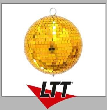 Mirror ball 20cm gold