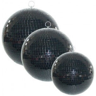 Boule à facettes noire 30cm - NEW