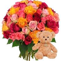 60ROSES MULTI OURS MARRON 60ROSES MULTI OURS MARRON