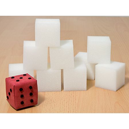 Cubes en mousse, 5 x 5 x 5 cm