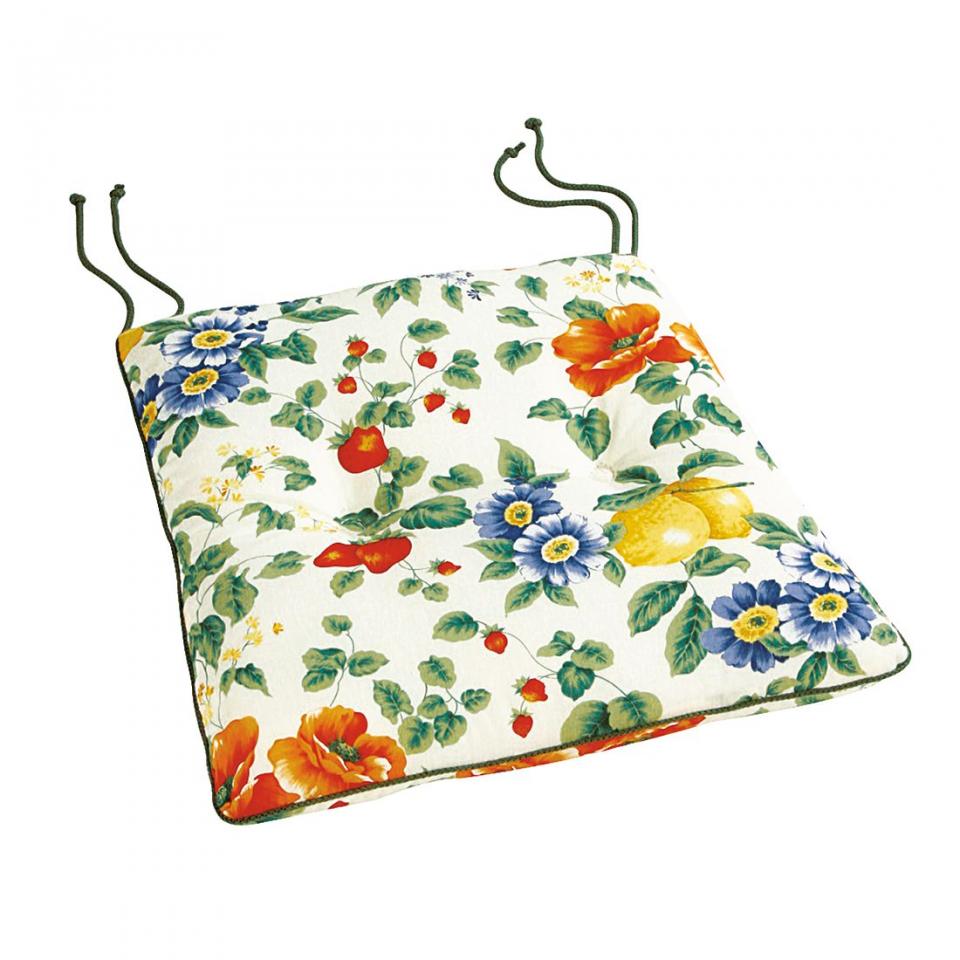 Coussin de chaise Madelene II - Coton Multicolore
